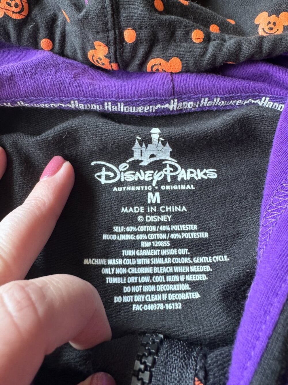 Disney Parks Halloween Mickey Jacket Full Zip Size Medium - Picture 3 of 9